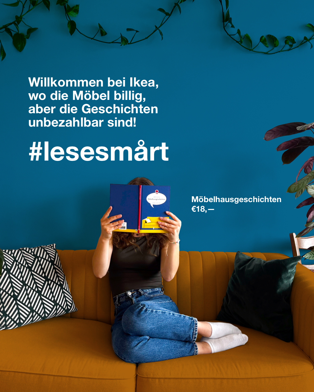 Instagram Post von Thalia im Zuge des story.one Wettbewerbs vom Buch "Möbelhausgeschichten"